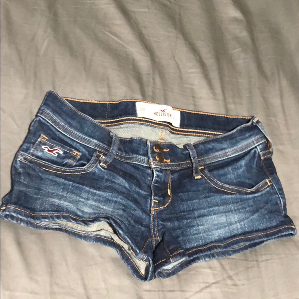 Hollister Co. dark wash jean shorts